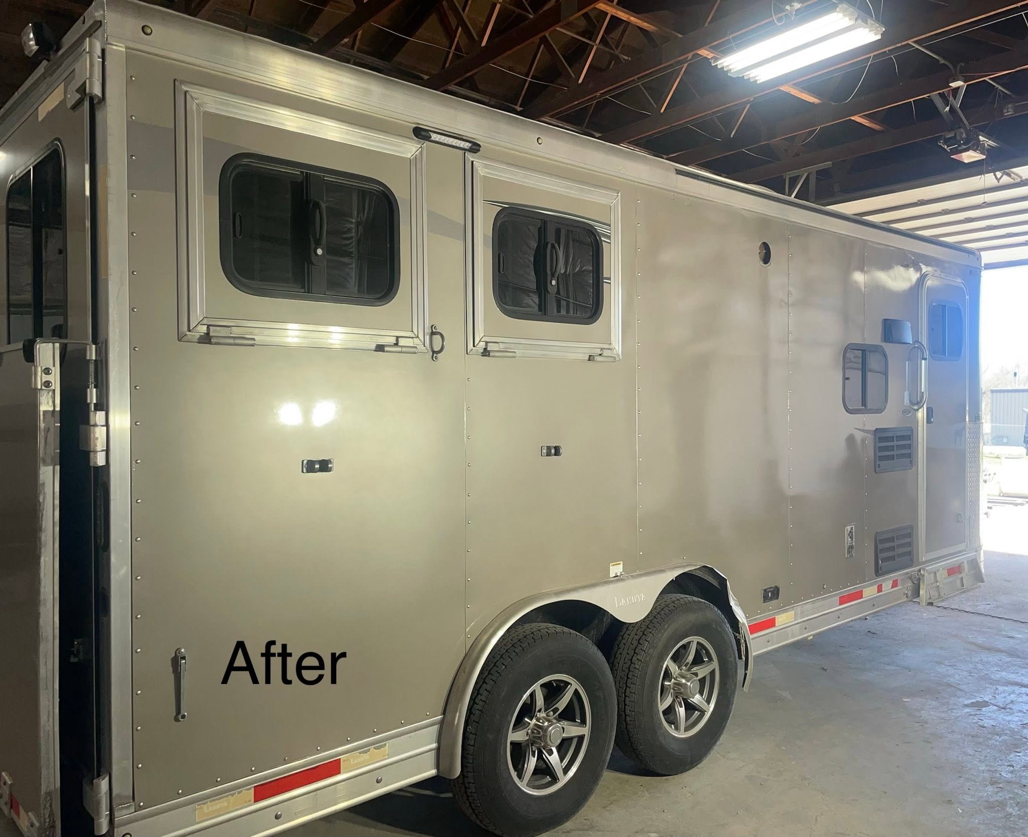 Horse trailer completed repair