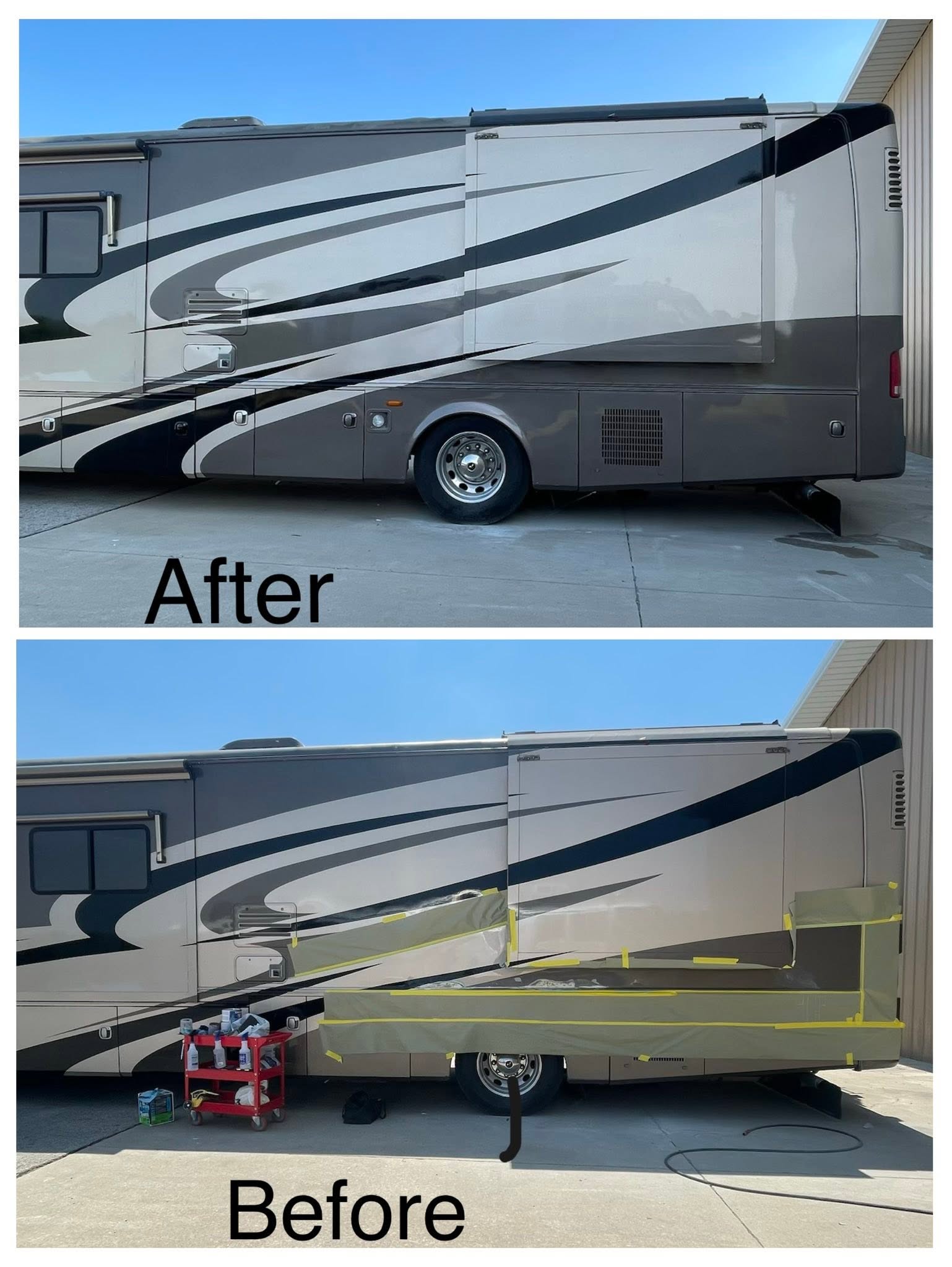 RV before and after repair